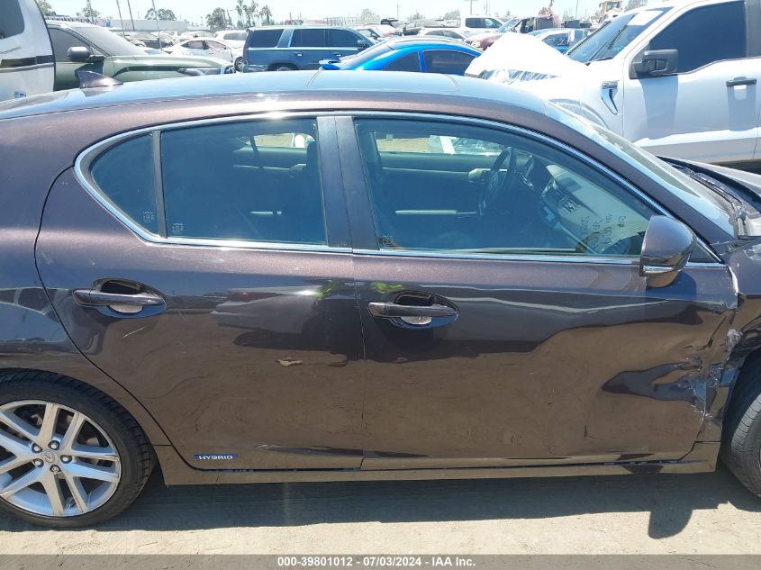 2016 Lexus Ct 200H VIN: JTHKD5BH6G2271896 Lot: 39801012