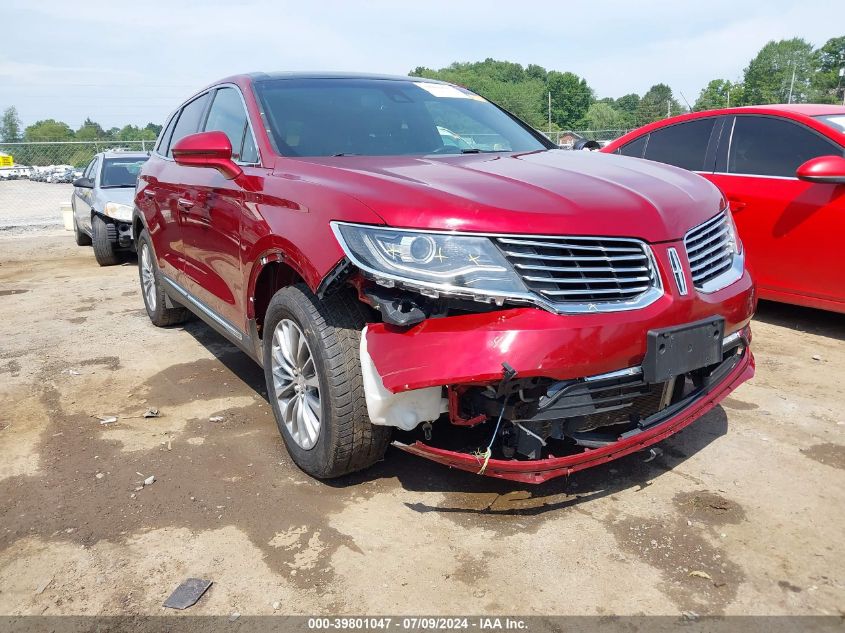 2017 Lincoln Mkx Select VIN: 2LMPJ8KR2HBL26219 Lot: 39801047