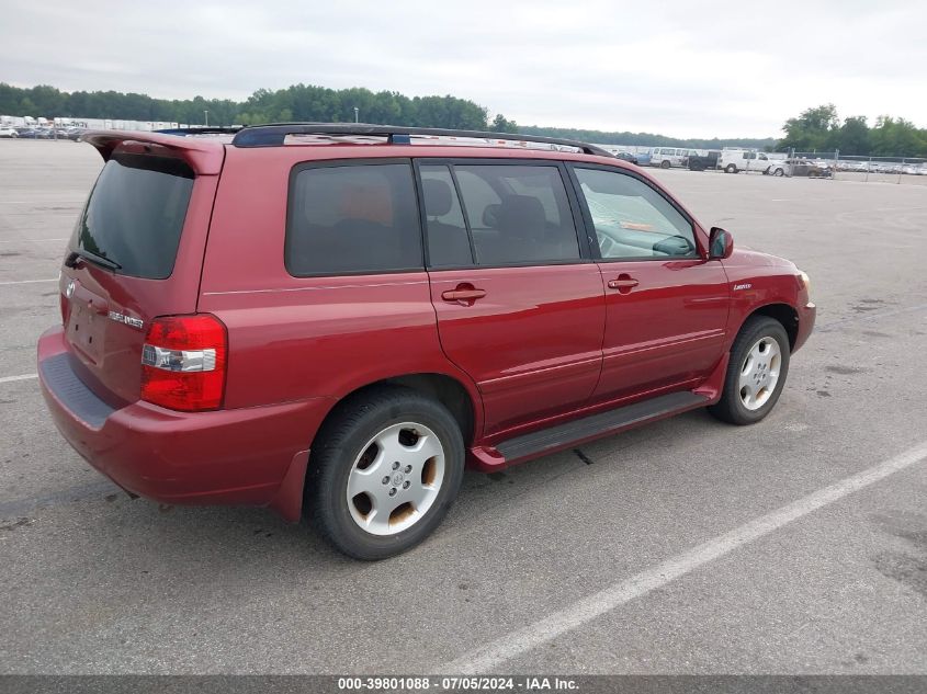 2004 Toyota Highlander Limited V6 VIN: JTEEP21AX40064701 Lot: 39801088