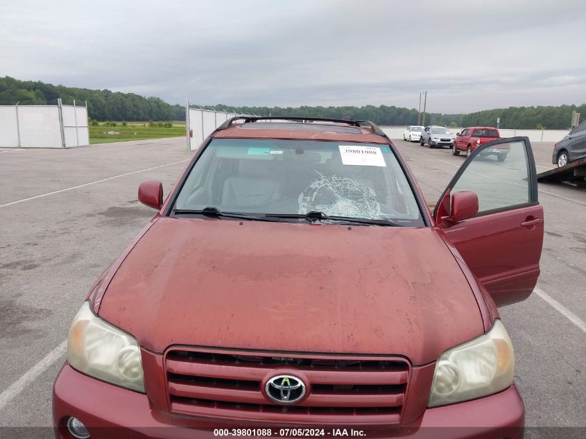 2004 Toyota Highlander Limited V6 VIN: JTEEP21AX40064701 Lot: 39801088