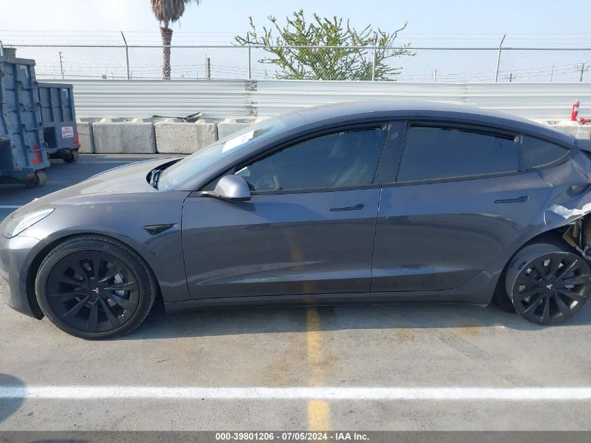 2021 Tesla Model 3 Standard Range Plus Rear-Wheel Drive VIN: 5YJ3E1EA7MF977665 Lot: 39801206