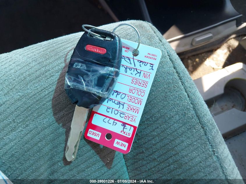 2012 Honda Odyssey Lx VIN: 5FNRL5H22CB056139 Lot: 39801226