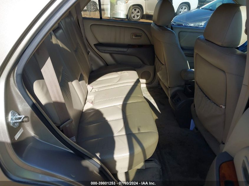 2000 Lexus Rx 300 300 VIN: JT6GF10U1Y0052889 Lot: 39801253