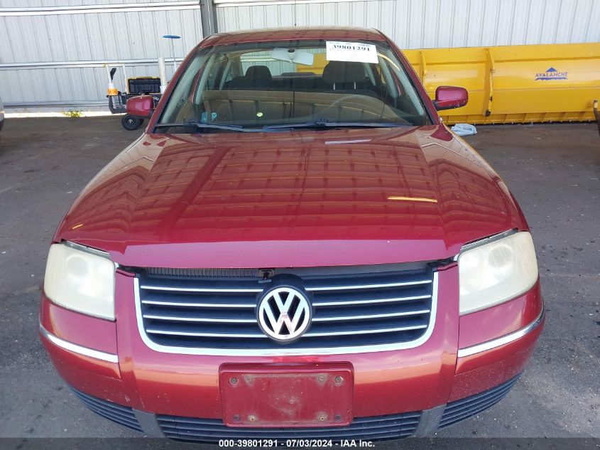 2003 Volkswagen Passat Gl VIN: WVWMD63B53E068503 Lot: 39801291