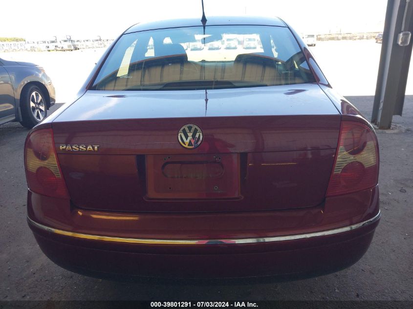 2003 Volkswagen Passat Gl VIN: WVWMD63B53E068503 Lot: 39801291