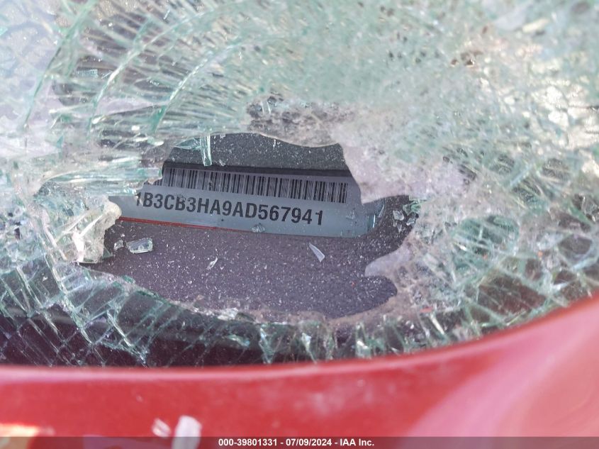2010 Dodge Caliber Mainstreet VIN: 1B3CB3HA9AD567941 Lot: 39801331