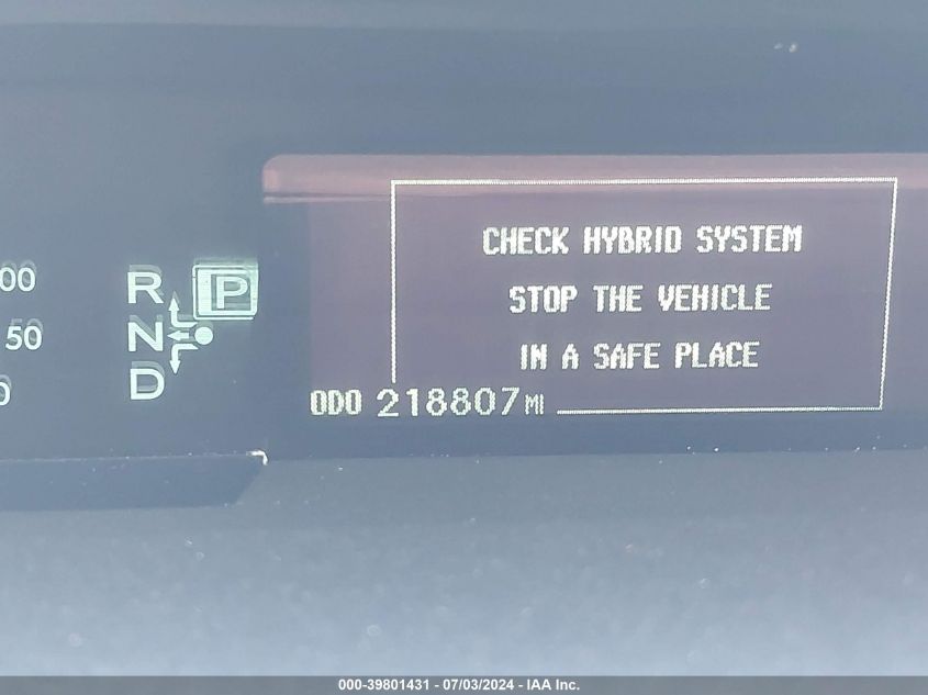 2015 Toyota Prius Two VIN: JTDKN3DU8F0434166 Lot: 39801431