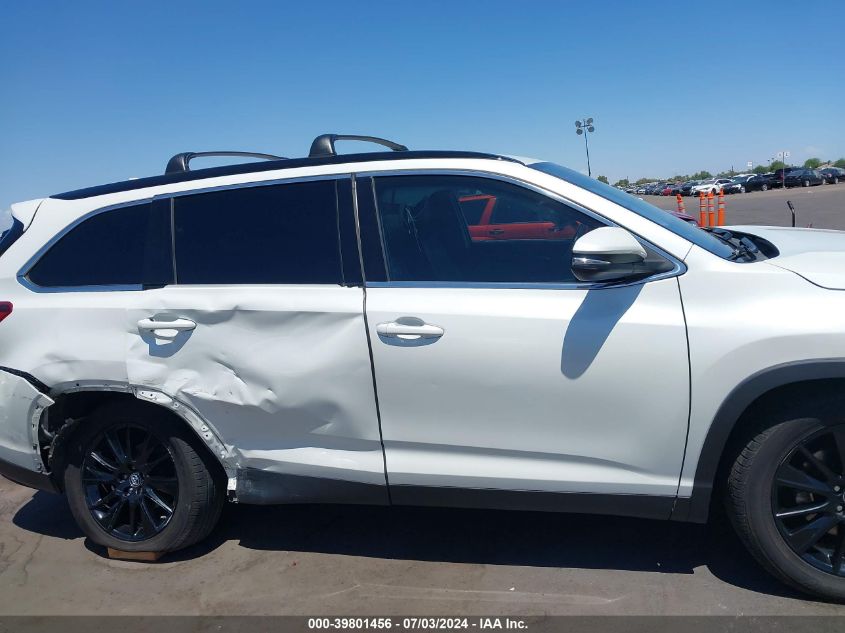 2019 Toyota Highlander Se/Xle VIN: 5TDKZRFH4KS349131 Lot: 39801456