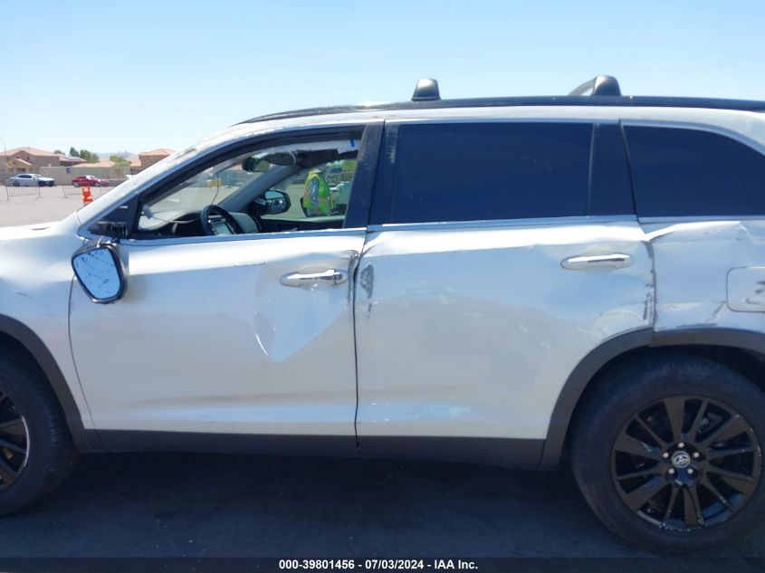 2019 Toyota Highlander Se/Xle VIN: 5TDKZRFH4KS349131 Lot: 39801456