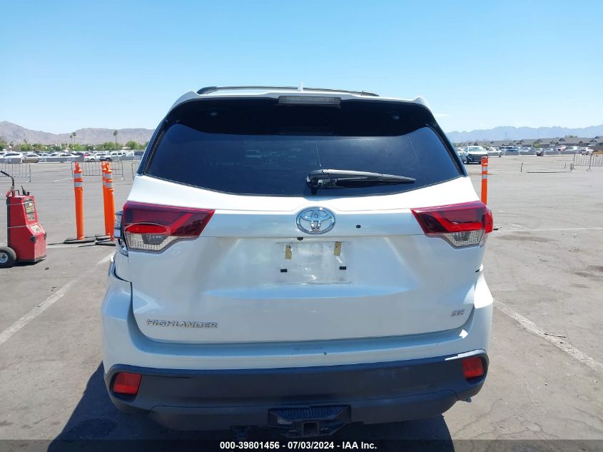2019 Toyota Highlander Se/Xle VIN: 5TDKZRFH4KS349131 Lot: 39801456