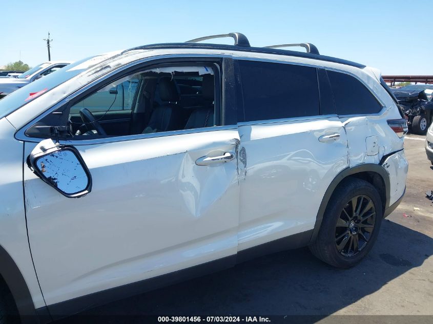 2019 Toyota Highlander Se/Xle VIN: 5TDKZRFH4KS349131 Lot: 39801456