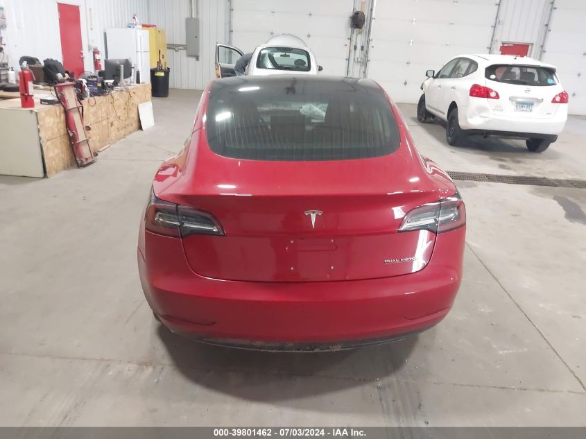 2018 Tesla Model 3 Long Range/Performance VIN: 5YJ3E1EB4JF087953 Lot: 39801462