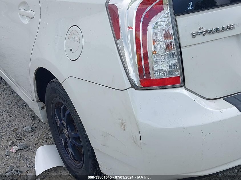 2013 Toyota Prius Two VIN: JTDKN3DU8D5568191 Lot: 39801545