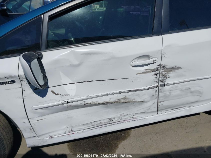 2013 Toyota Prius Two VIN: JTDKN3DUXD1707132 Lot: 39801570