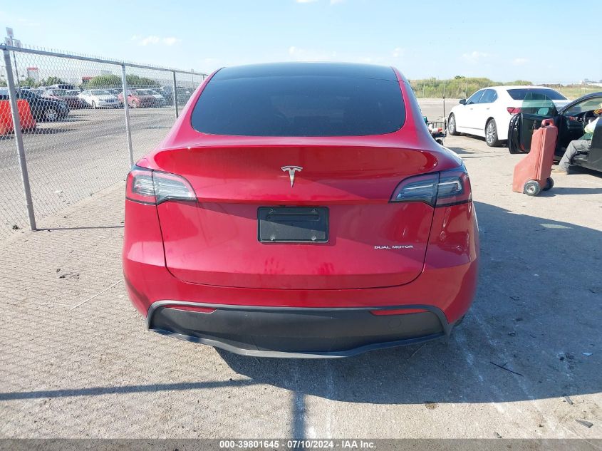 2023 Tesla Model Y Awd/Long Range Dual Motor All-Wheel Drive VIN: 7SAYGAEE4PF699902 Lot: 39801645