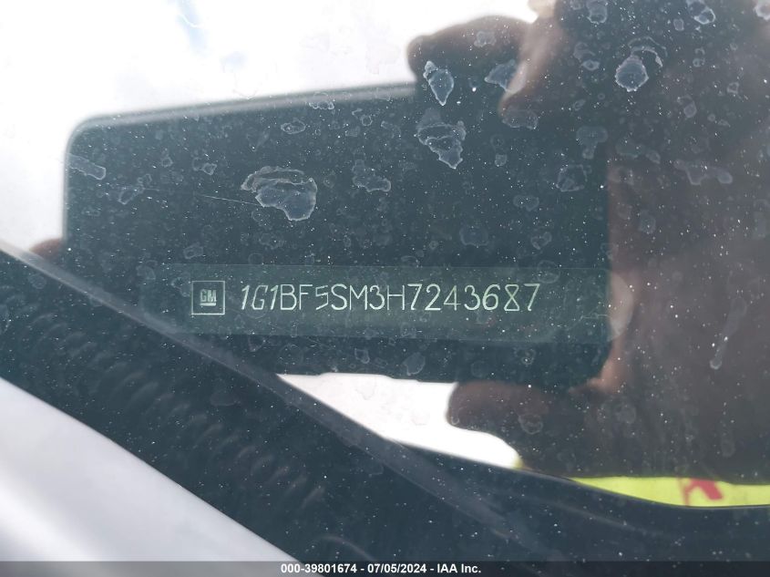 2017 Chevrolet Cruze Premier Auto VIN: 1G1BF5SM3H7243687 Lot: 39801674