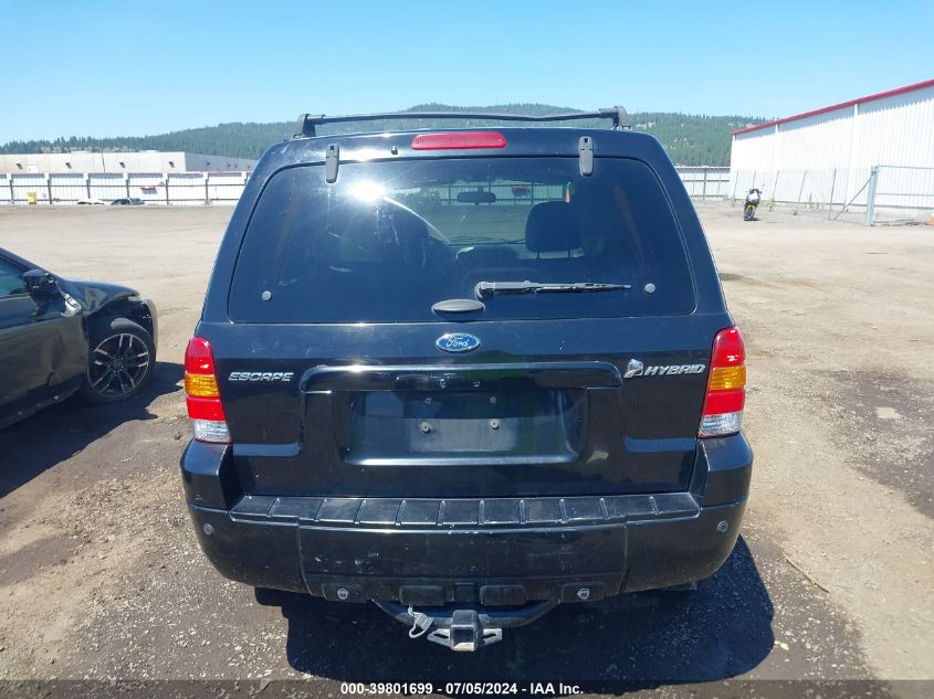 2006 Ford Escape Hybrid VIN: 1FMCU96H36KA20576 Lot: 39801699