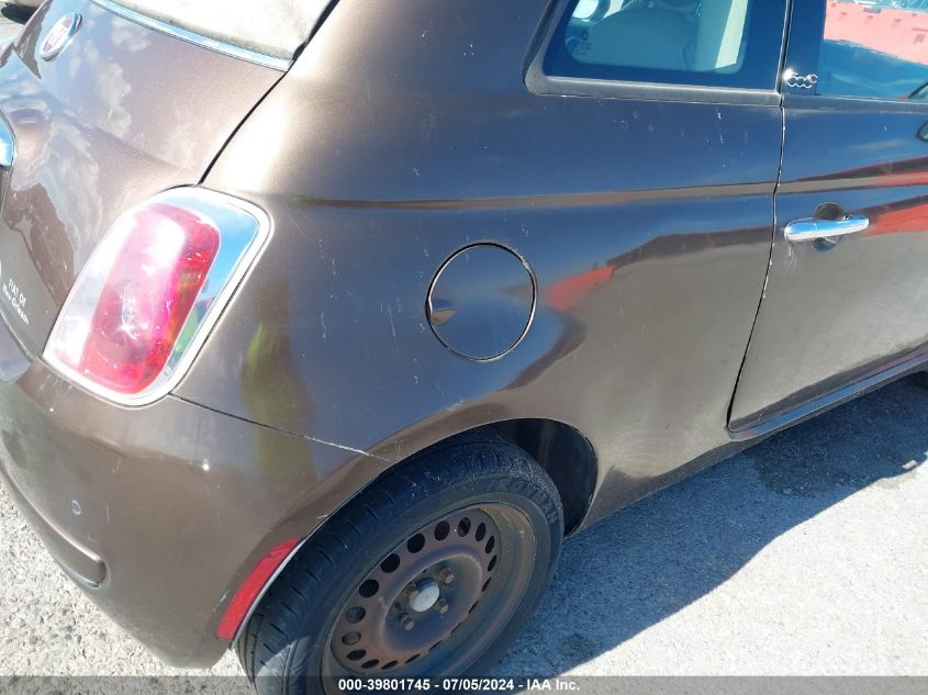 2012 Fiat 500 Pop VIN: 3C3CFFDR0CT370299 Lot: 39801745