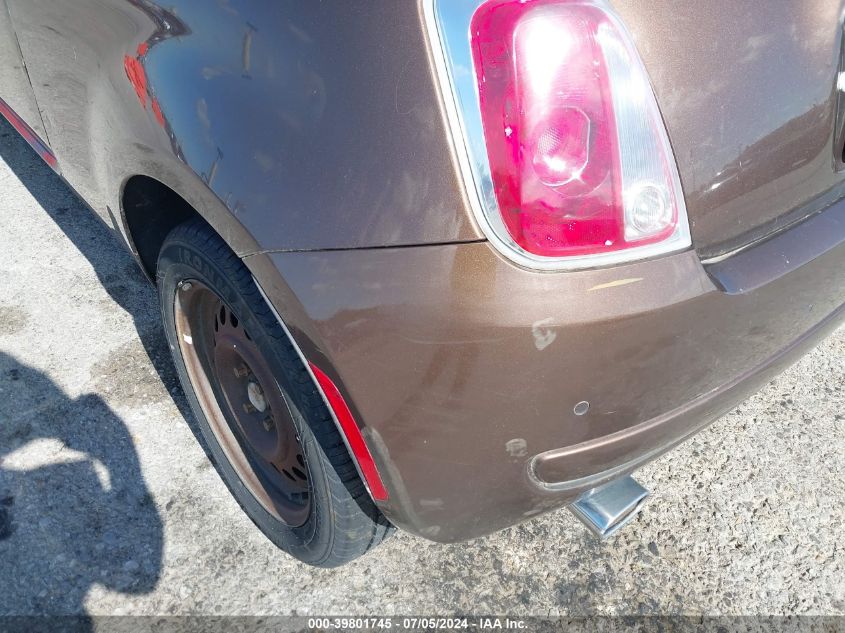 2012 Fiat 500 Pop VIN: 3C3CFFDR0CT370299 Lot: 39801745