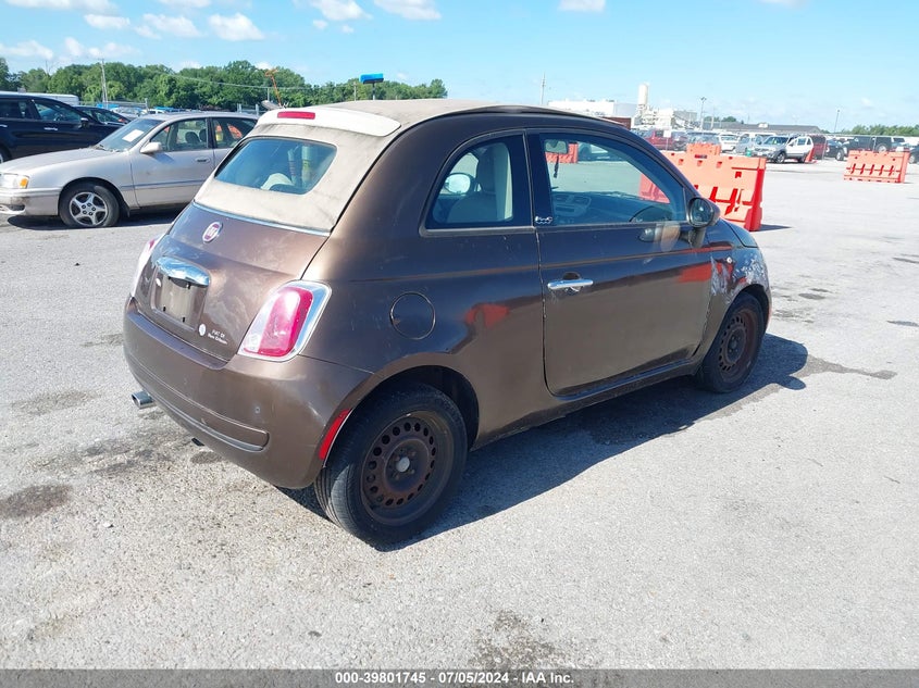 2012 Fiat 500 Pop VIN: 3C3CFFDR0CT370299 Lot: 39801745