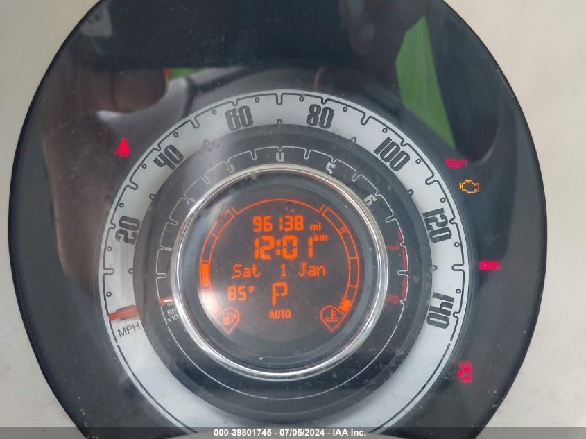 2012 Fiat 500 Pop VIN: 3C3CFFDR0CT370299 Lot: 39801745