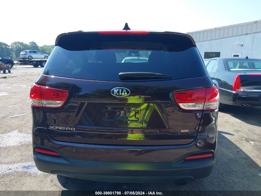 2016 Kia Sorento 2.4L Lx VIN: 5XYPGDA35GG051217 Lot: 39801798