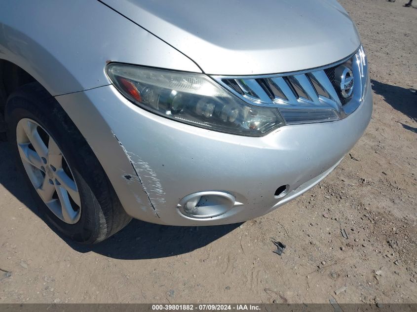 2010 Nissan Murano Sl VIN: JN8AZ1MW3AW131831 Lot: 39801882