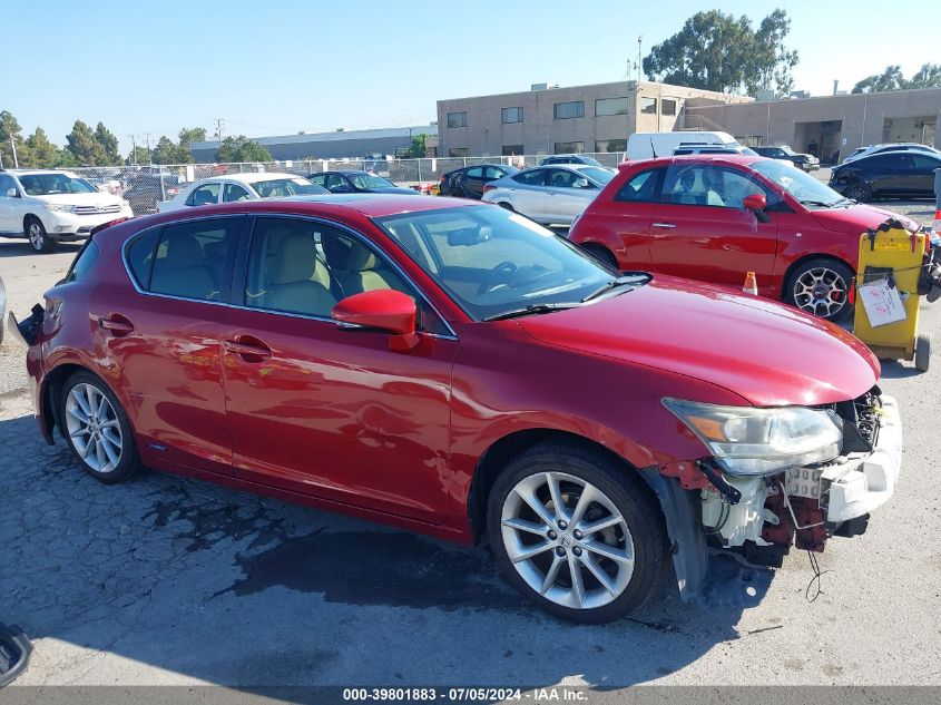 2012 Lexus Ct 200H Premium VIN: JTHKD5BH5C2080772 Lot: 39801883