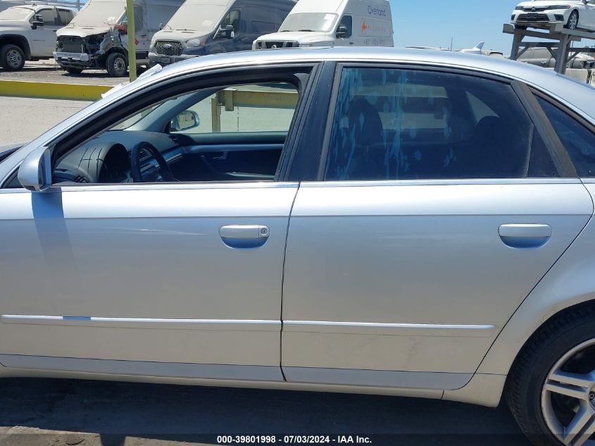 2007 Audi A4 2.0T VIN: WAUAF78E47A209819 Lot: 39801998
