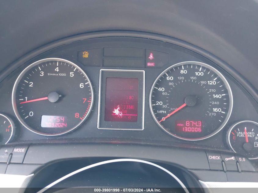 2007 Audi A4 2.0T VIN: WAUAF78E47A209819 Lot: 39801998