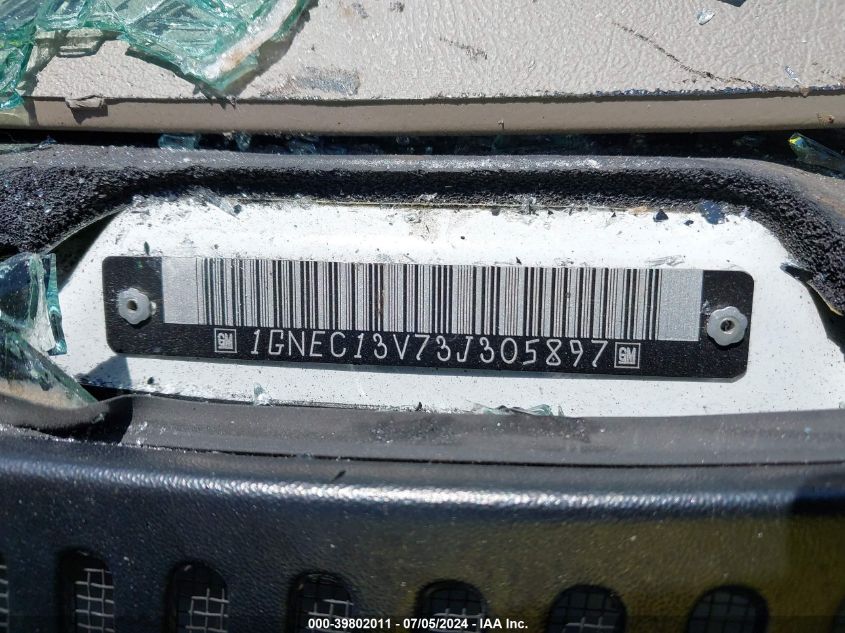 2003 Chevrolet Tahoe Ls VIN: 1GNEC13V73J305897 Lot: 39802011