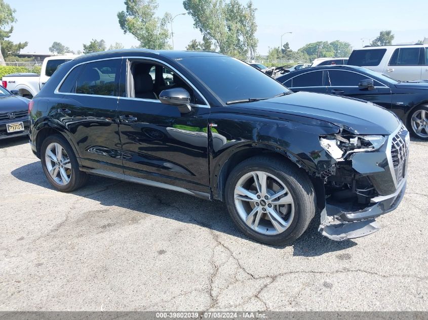 2022 Audi Q3 Premium Plus 45 Tfsi S Line Quattro Tiptronic VIN: WA1EECF36N1006844 Lot: 39802039