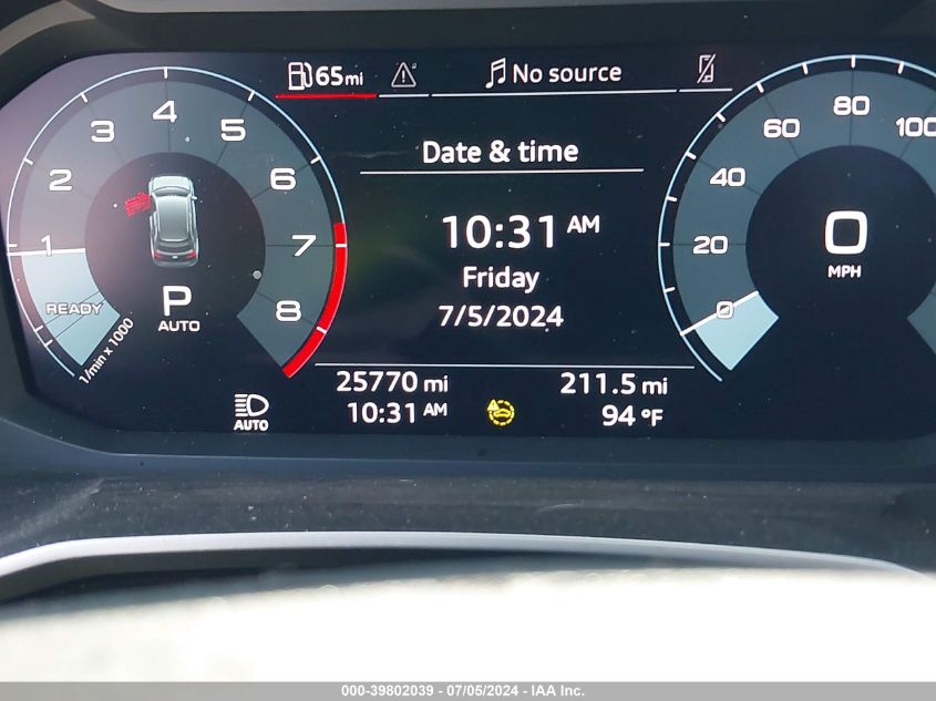 2022 Audi Q3 Premium Plus 45 Tfsi S Line Quattro Tiptronic VIN: WA1EECF36N1006844 Lot: 39802039