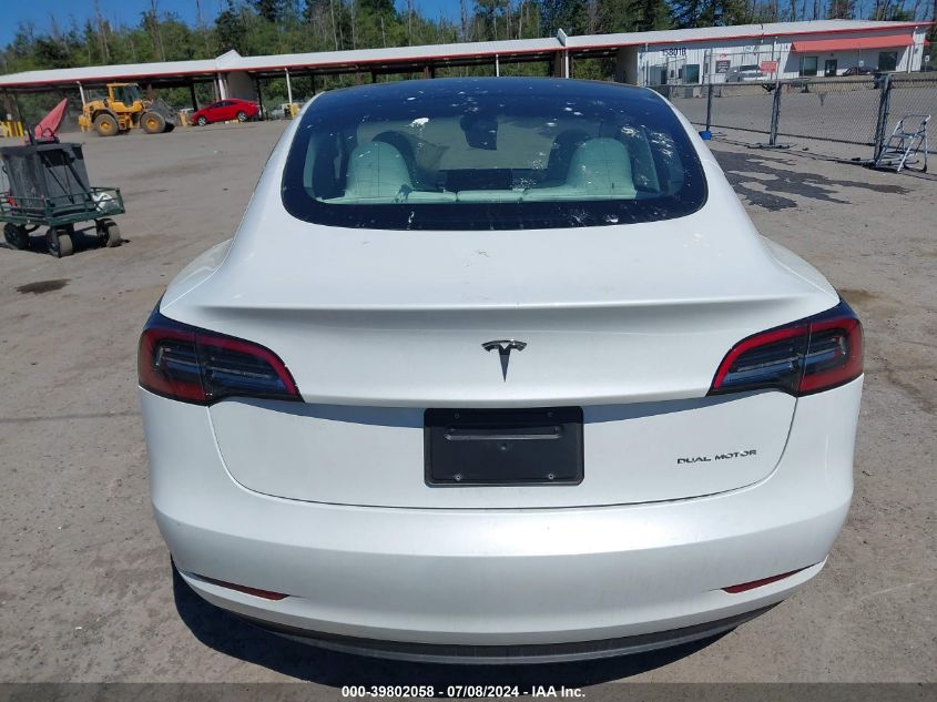 2023 Tesla Model 3 Long Range Dual Motor All-Wheel Drive VIN: 5YJ3E1EB0PF694554 Lot: 39802058