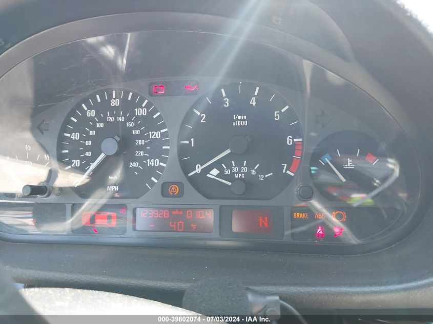 2001 BMW 330Ci VIN: WBABN53421JU36539 Lot: 39802074