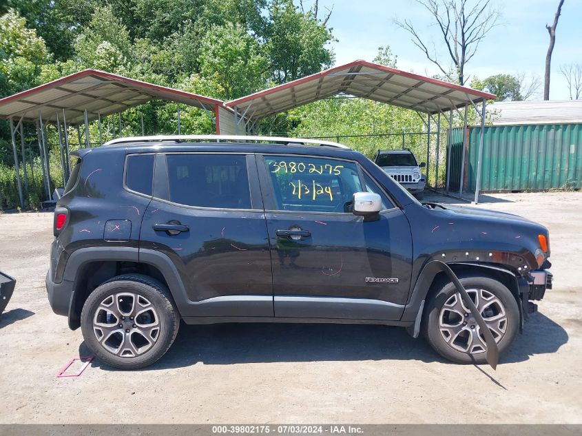 2016 Jeep Renegade Limited VIN: ZACCJADT4GPC91708 Lot: 39802175