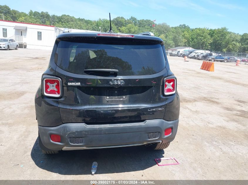 2016 Jeep Renegade Limited VIN: ZACCJADT4GPC91708 Lot: 39802175