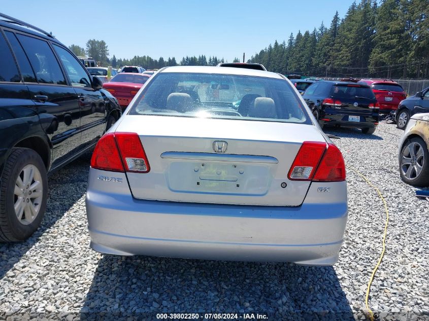 2004 Honda Civic Vp VIN: 2HGES16354H572451 Lot: 39802250