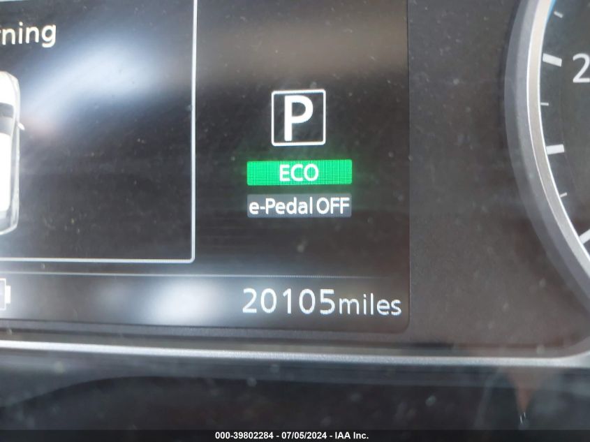 2022 Nissan Leaf Sv 40 Kwh VIN: 1N4AZ1CV5NC556002 Lot: 39802284