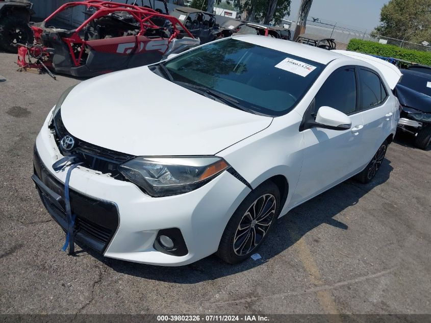 2016 Toyota Corolla S Plus VIN: 5YFBURHEXGP428482 Lot: 39802326