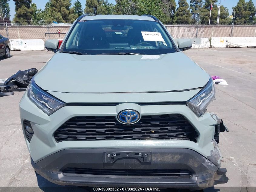 2021 Toyota Rav4 Hybrid Xle VIN: 2T3R6RFV0MW012387 Lot: 39802332