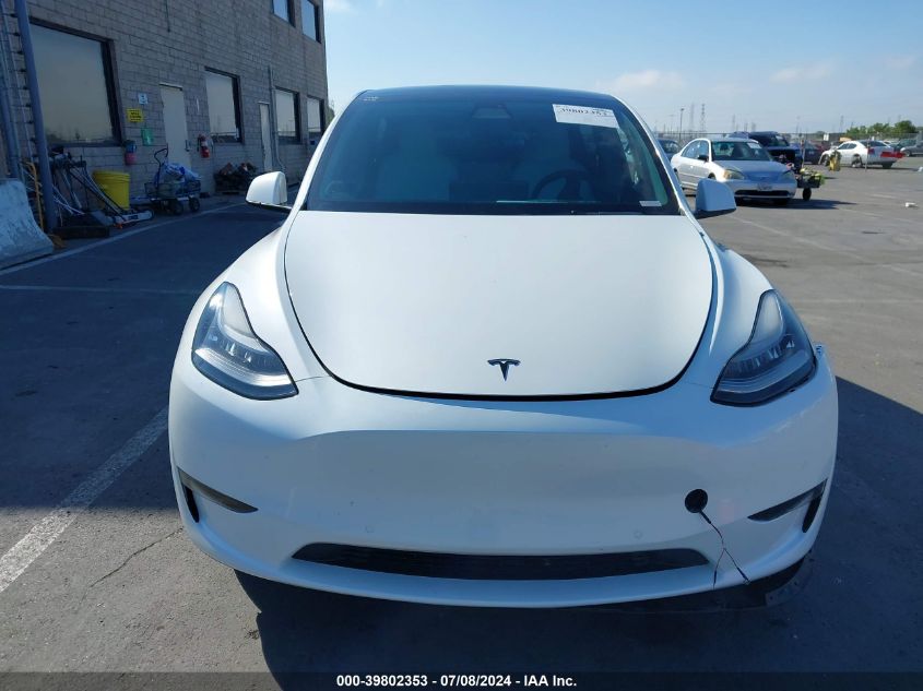 2021 Tesla Model Y Long Range Dual Motor All-Wheel Drive VIN: 5YJYGDEE2MF152086 Lot: 39802353