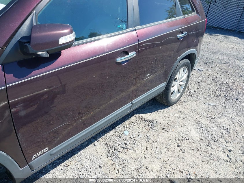 2011 Kia Sorento Lx V6 VIN: 5XYKTDA20BG115492 Lot: 39802386