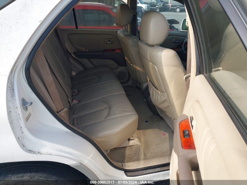 2001 Lexus Rx 300 VIN: JTJGF10U410088930 Lot: 39802517