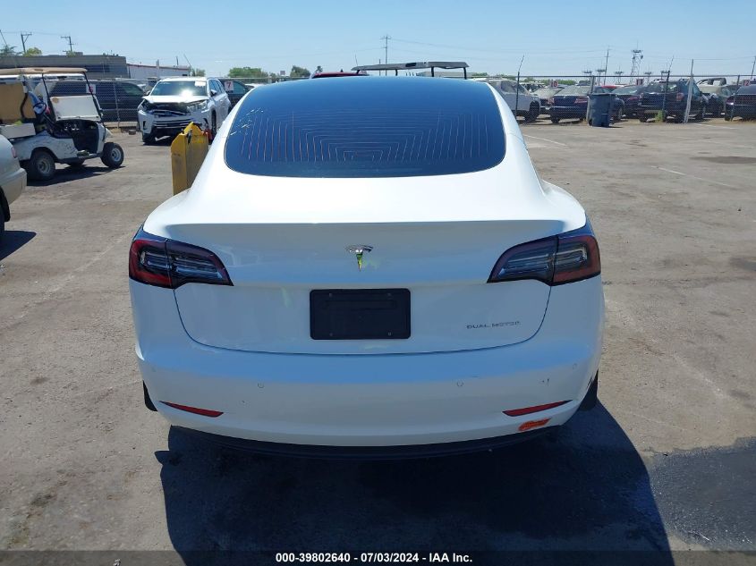 2020 Tesla Model 3 Long Range Dual Motor All-Wheel Drive VIN: 5YJ3E1EB0LF619282 Lot: 39802640