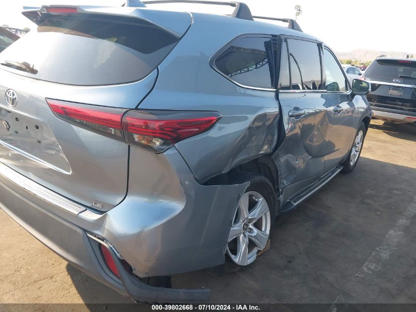 2021 Toyota Highlander Le VIN: 5TDZZRAH6MS032931 Lot: 39802668