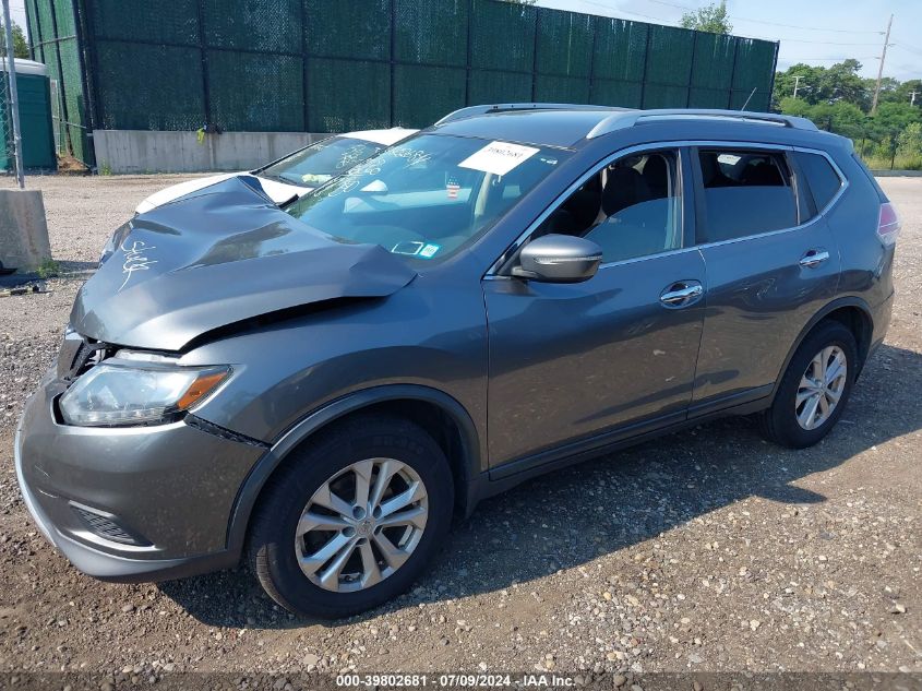 2015 Nissan Rogue S/Sl/Sv VIN: KNMAT2MV3FP536535 Lot: 39802681