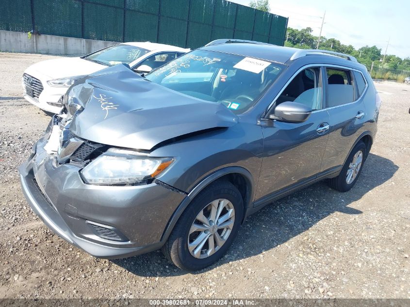 2015 Nissan Rogue S/Sl/Sv VIN: KNMAT2MV3FP536535 Lot: 39802681