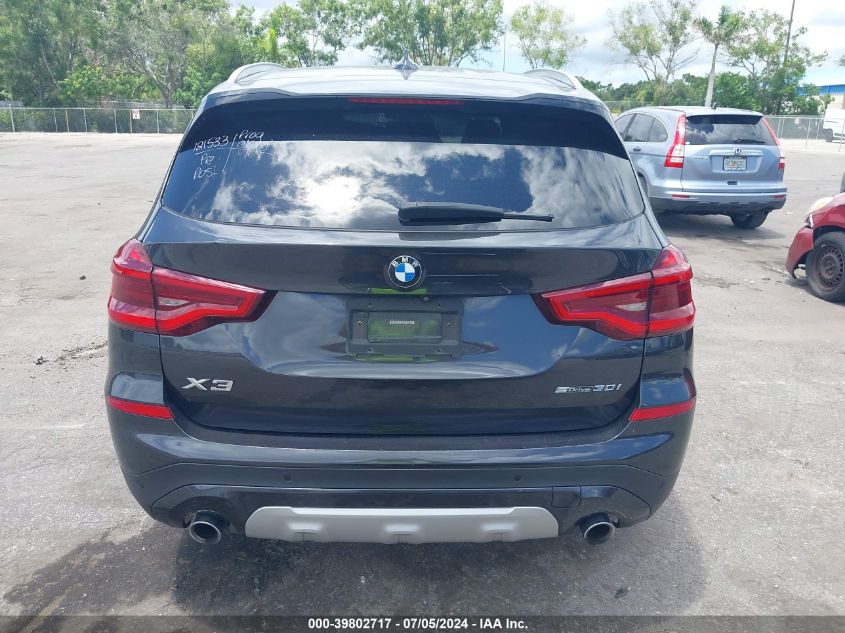 2020 BMW X3 Sdrive30I VIN: 5UXTY3C03L9C48330 Lot: 39802717