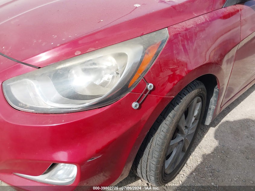 2012 Hyundai Accent Gls VIN: KMHCU4AE0CU240998 Lot: 39802725
